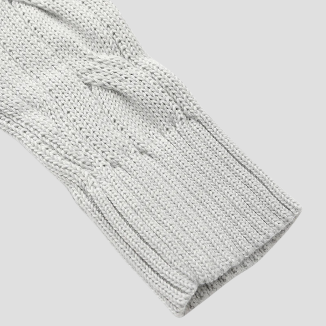  Auvémont Men's Cable Knit Quarter-Zip Jumper