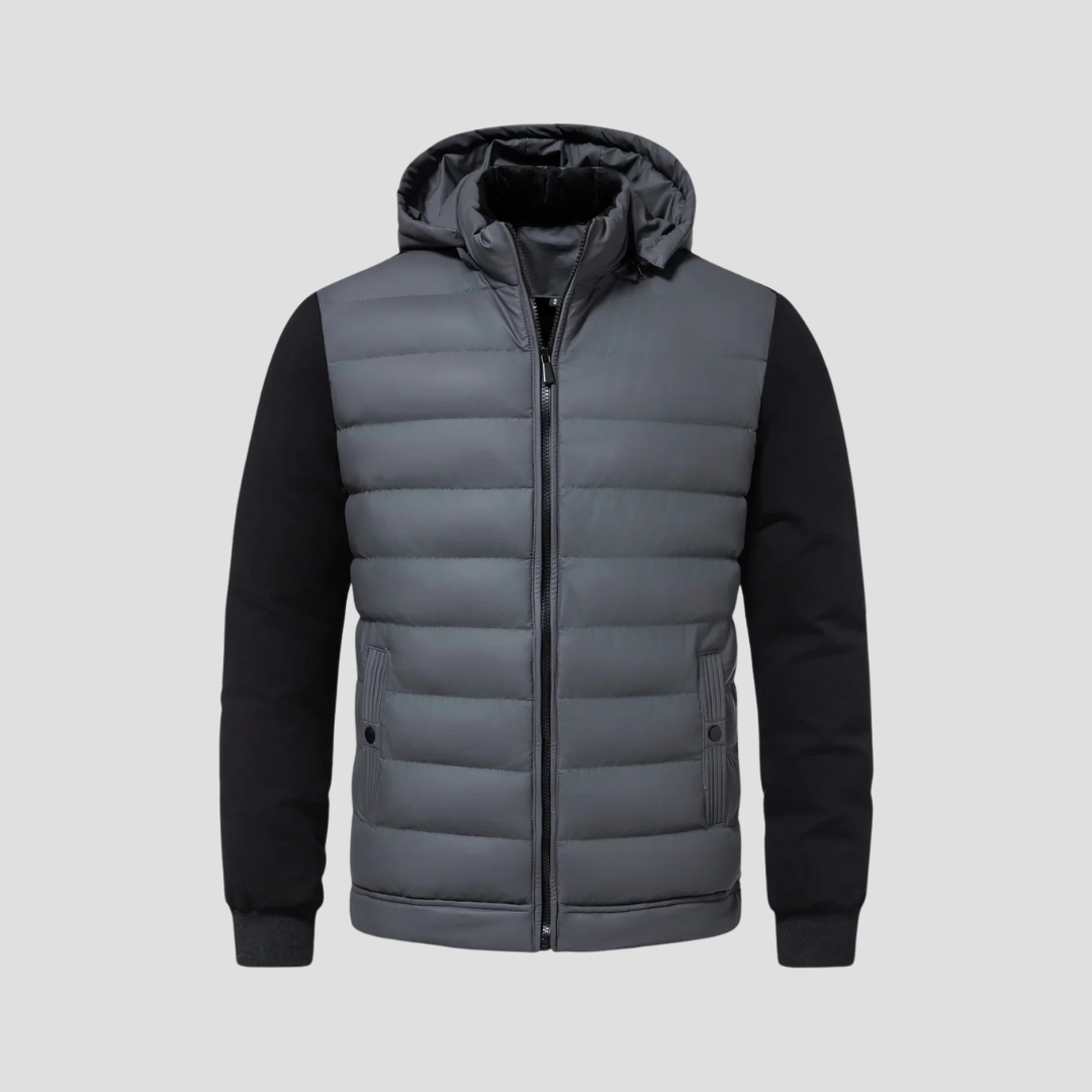  Auvémont Men's Quilted Hooded Puffer Jacket