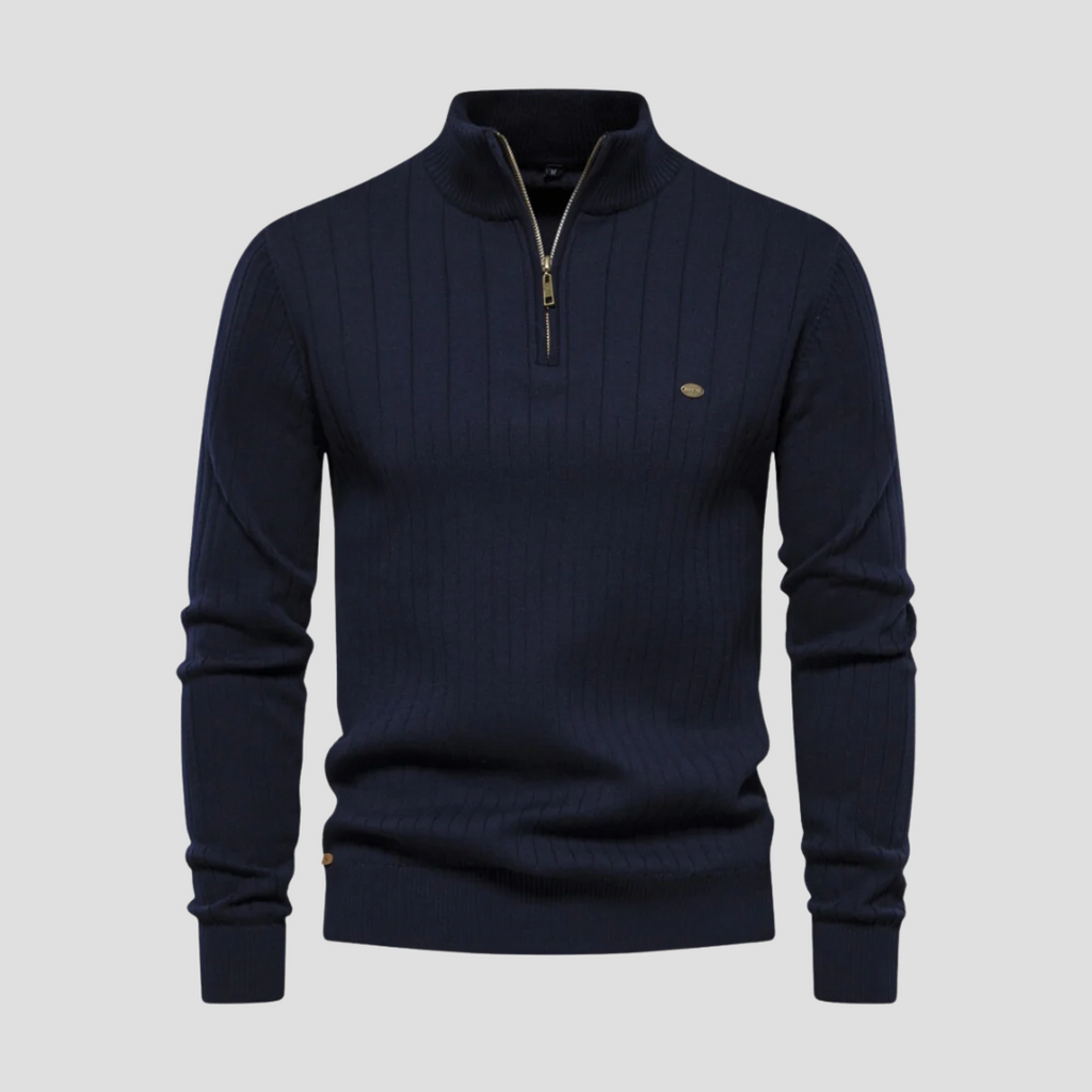  Auvémont Men's Ribbed Quarter-Zip Jumper