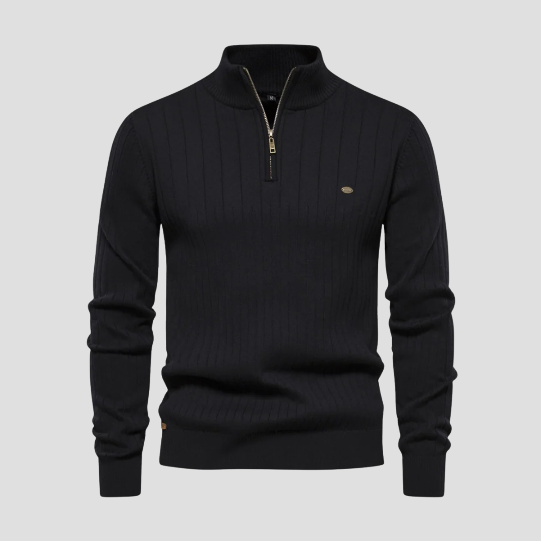  Auvémont Men's Ribbed Quarter-Zip Jumper