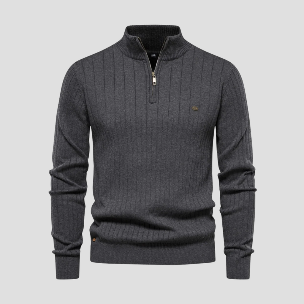  Auvémont Men's Ribbed Quarter-Zip Jumper