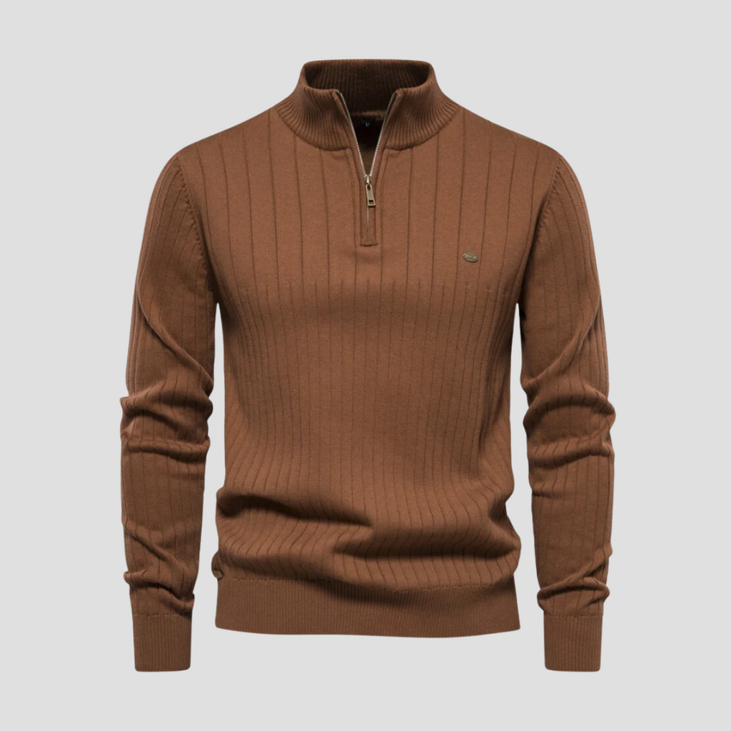  Auvémont Men's Ribbed Quarter-Zip Jumper