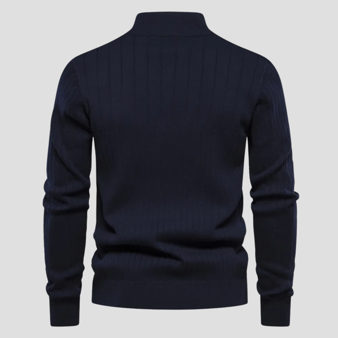  Auvémont Men's Ribbed Quarter-Zip Jumper