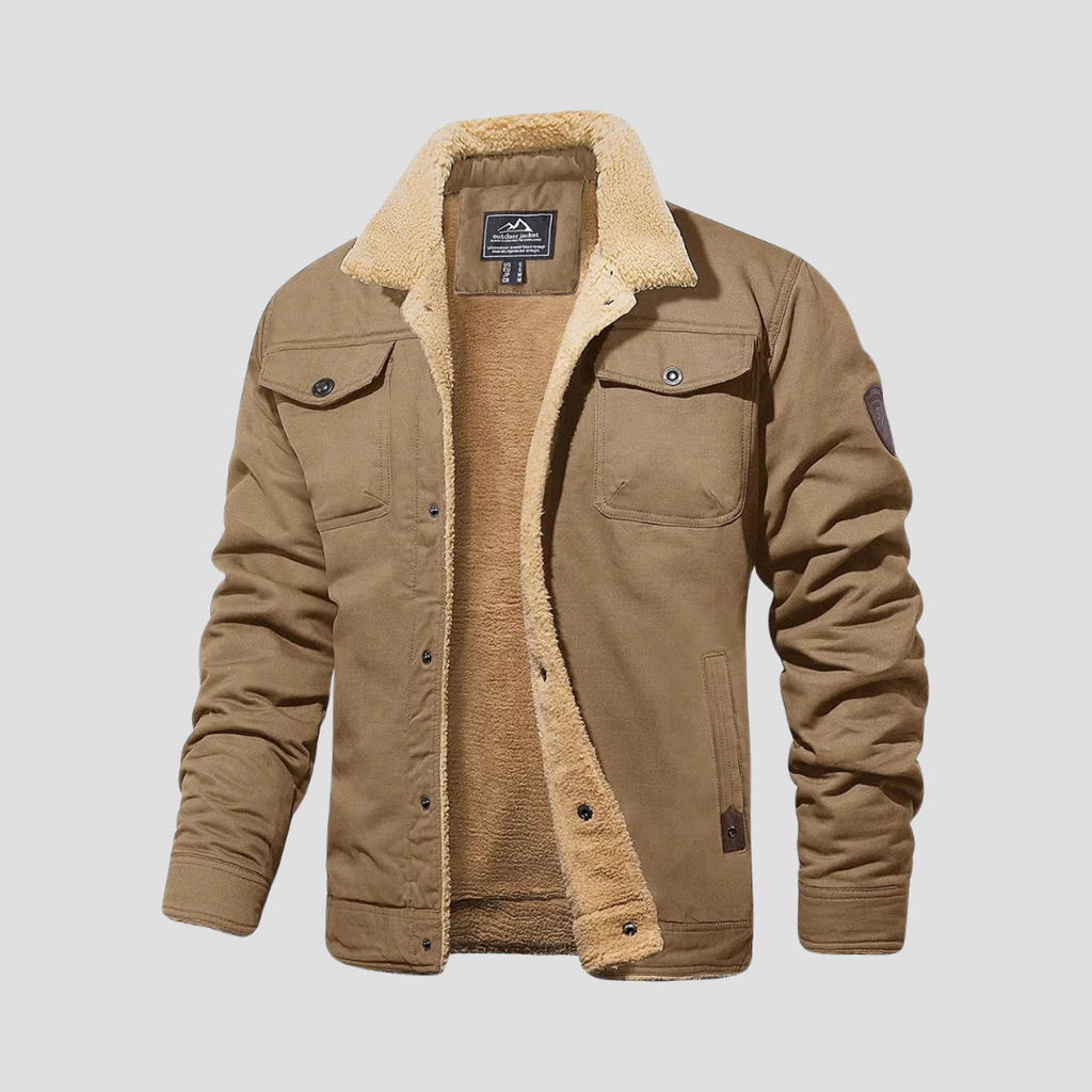  Auvémont Men's Sherpa-Lined Military Jacket