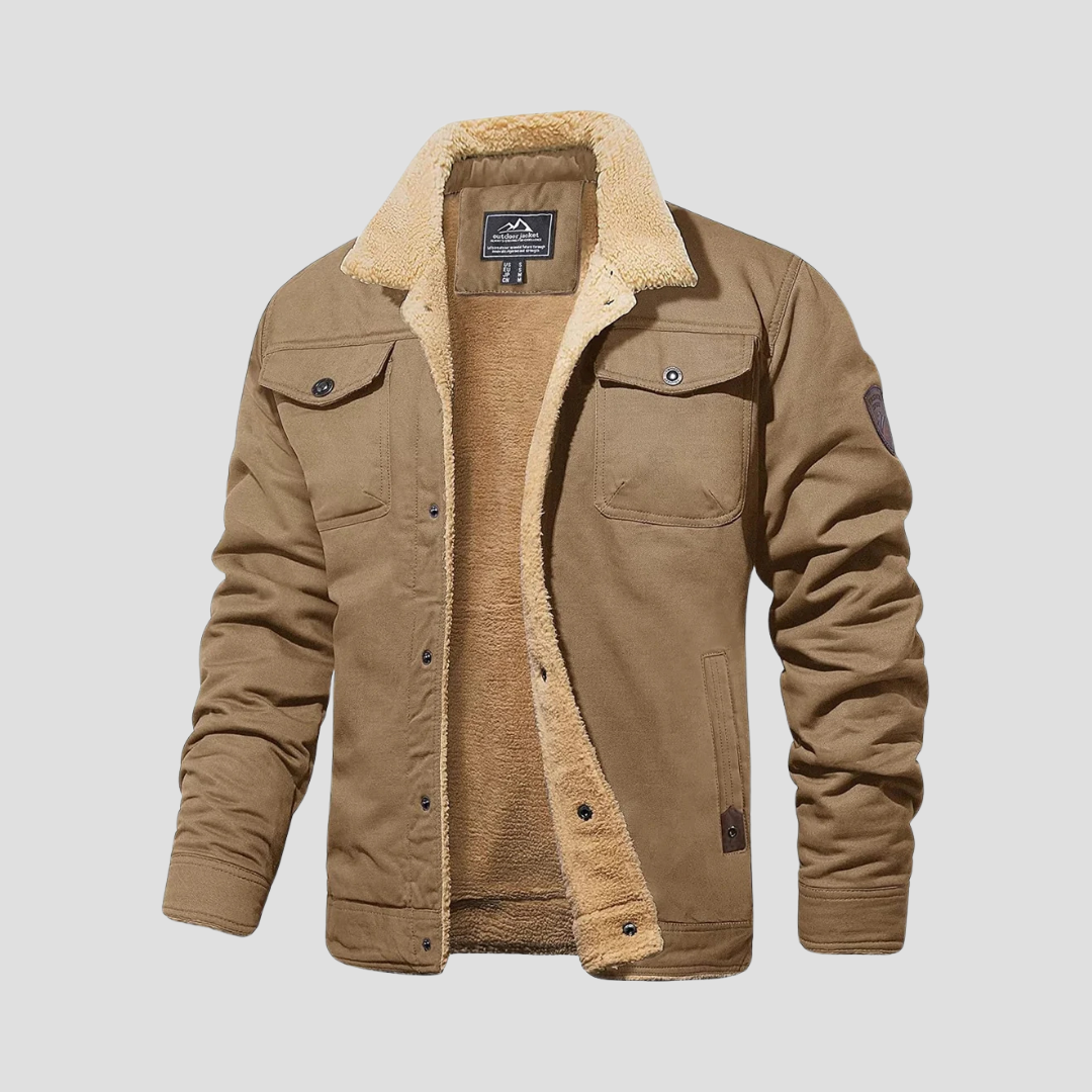  Auvémont Men's Sherpa-Lined Military Jacket
