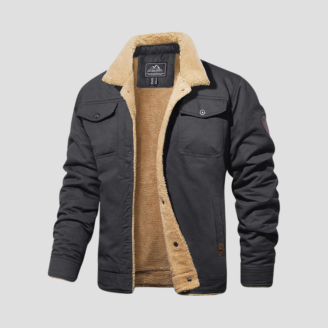  Auvémont Men's Sherpa-Lined Military Jacket