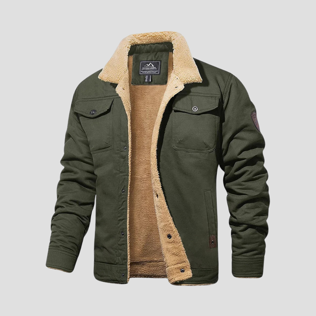  Auvémont Men's Sherpa-Lined Military Jacket