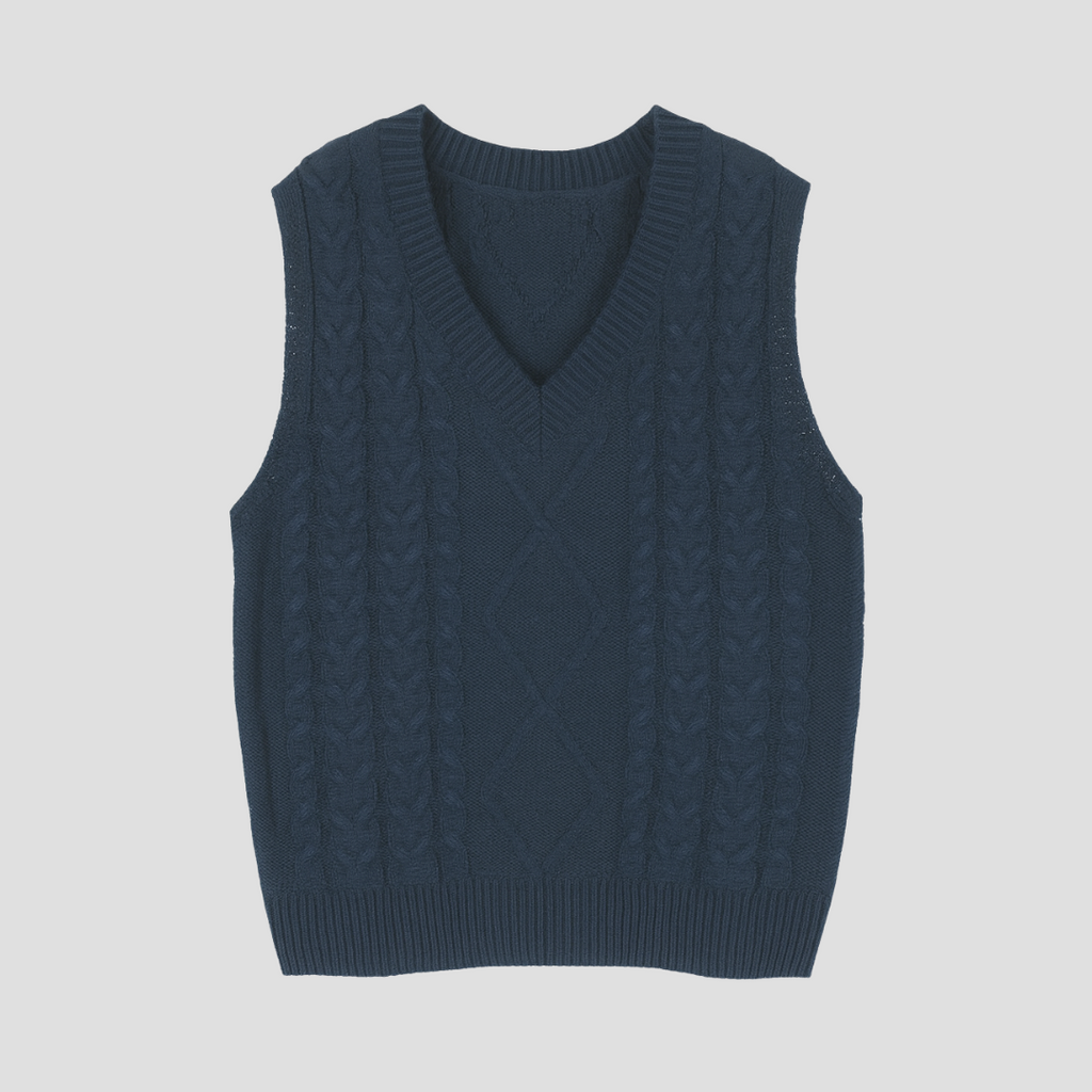  Auvémont Women's Cable Knit Jumper Vest