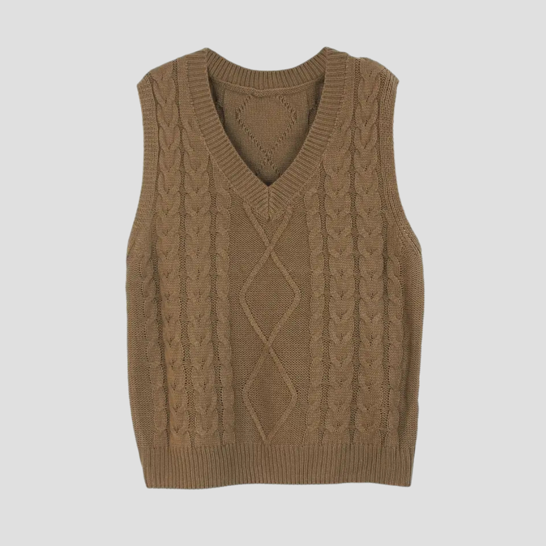  Auvémont Women's Cable Knit Jumper Vest