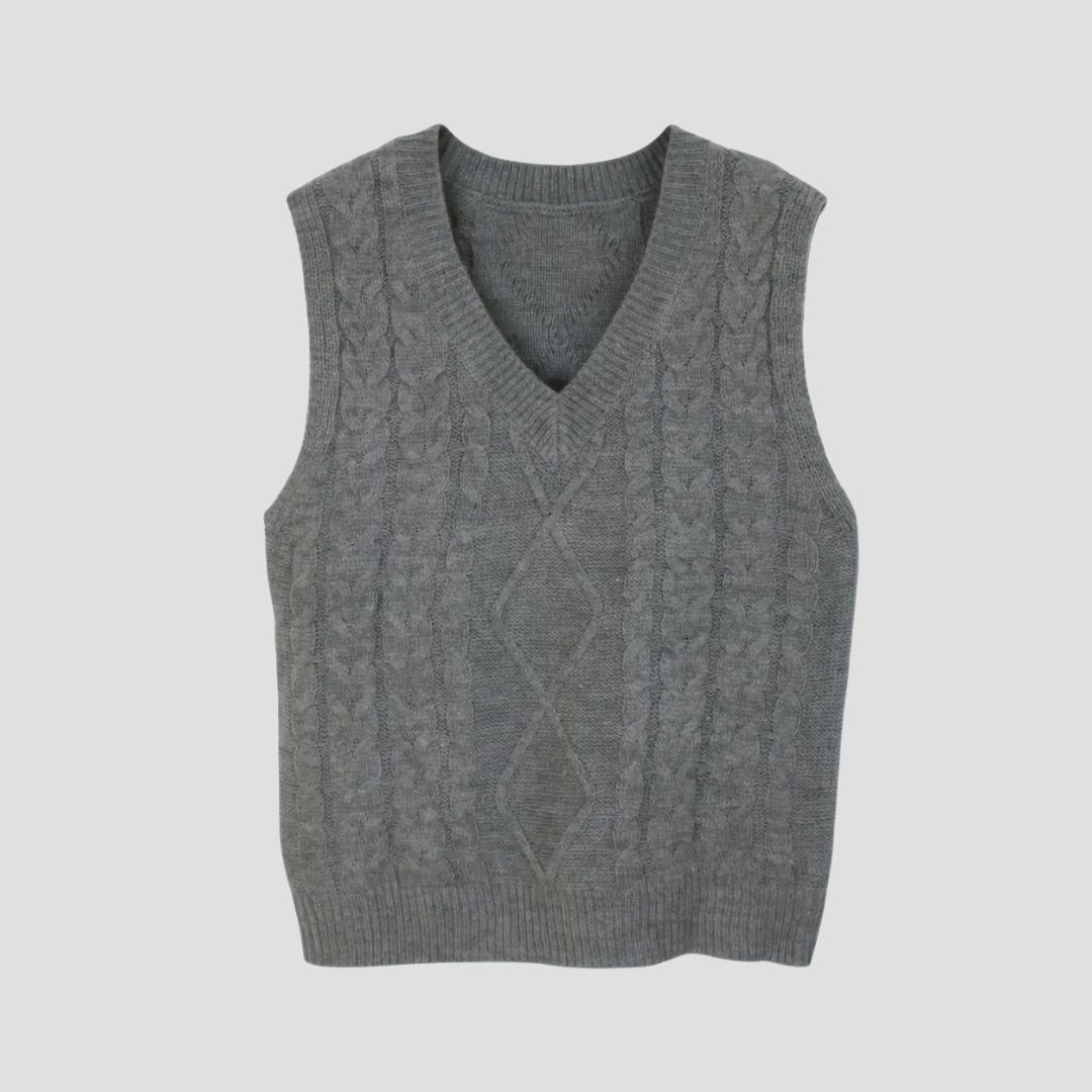  Auvémont Women's Cable Knit Jumper Vest