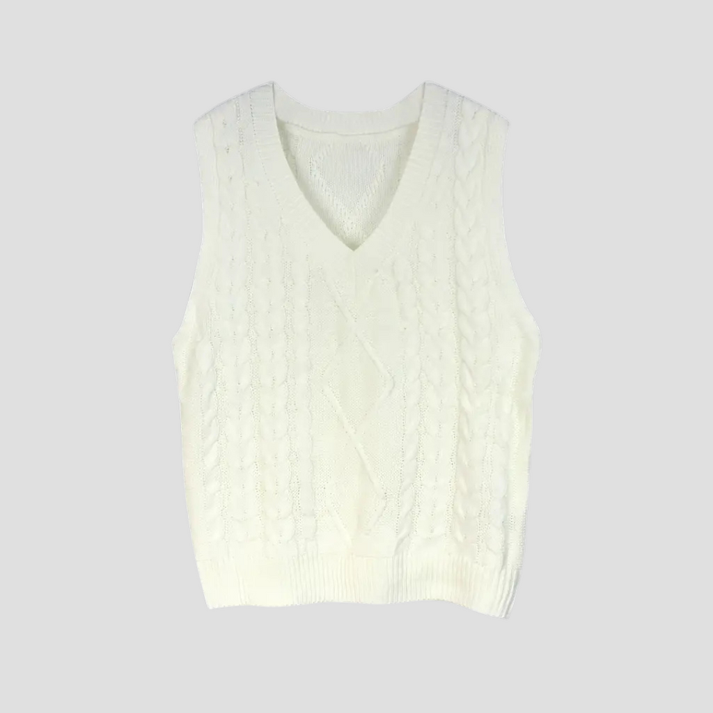 Auvémont Women's Cable Knit Jumper Vest