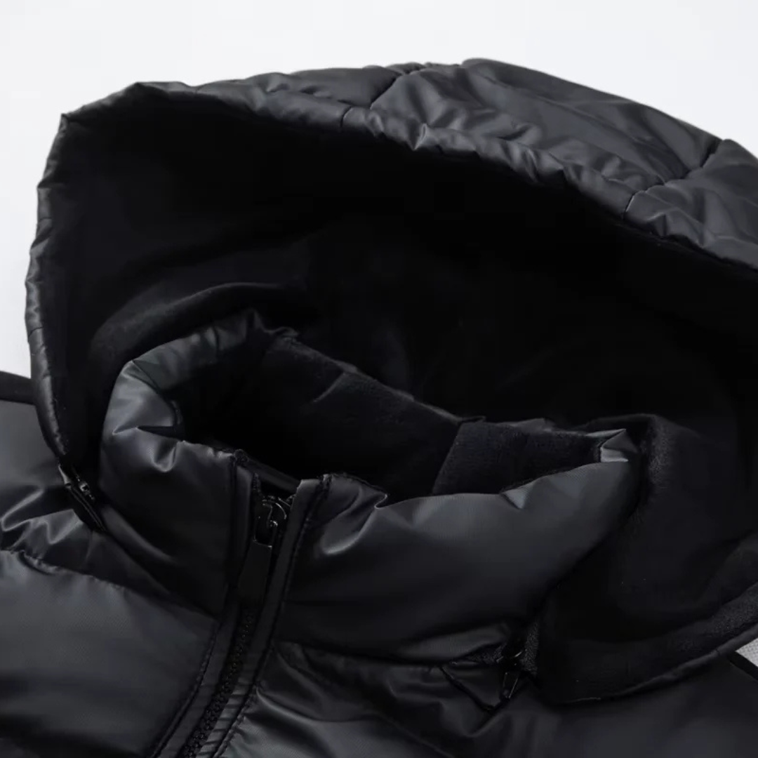  Men's Hooded Puffer Hybrid Jacket