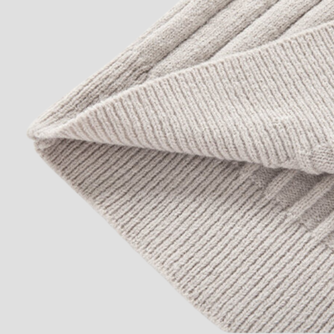  Men's Ribbed Half-Zip Jumper