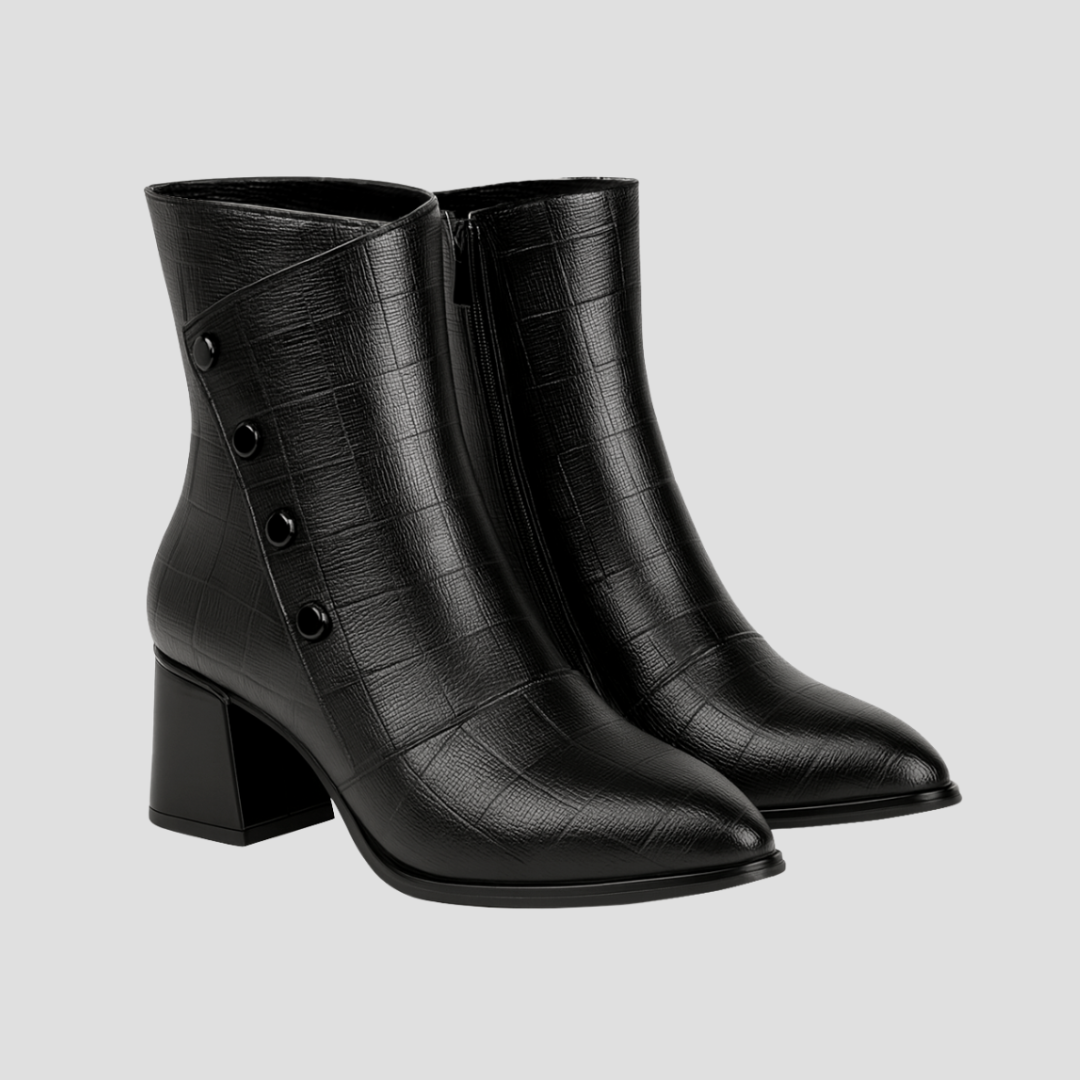  Women's Faux Leather Fleece-Lined Ankle Boots